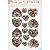 Estampa Fácil Fabricart - Folk Heart