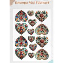 Estampa Fácil Fabricart - Folk Heart