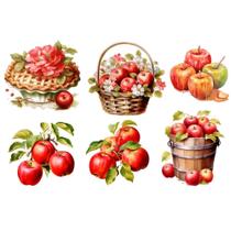Estampa Fácil Fabricart - Maçãs