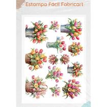 Estampa Fácil Fabricart - Tulipa