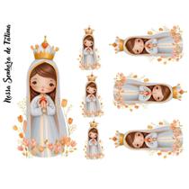 Estampa Fácil Santinhos Fabricart - Nossa Senhora De Fátima Estampa Fácil Santinhos Fabricart - Nossa Senhora De Fátima