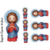 Estampa Fácil Santinhos Fabricart - Sagrado Coração de Jesus Estampa Fácil Santinhos Fabricart - Sagrado Coração de Jesus