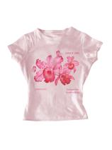 Estampa floral Crop Top RoseSeek para meninas, Slim Fit 14Y Estampa floral Crop Top RoseSeek para meninas, Slim Fit 14Y