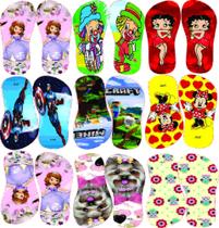 Estampas Fabricação Chinelos 100 Pares Prontas 23/24 À 41/42