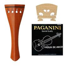 Estandarte Viola de Arco Madeira com Cavalete e Encordoamento