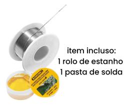 Estanho Fio Para Solda 60g 1mm Pasta De Solda 10g Estanho Fio Para Solda 60g 1mm Pasta De Solda 10g