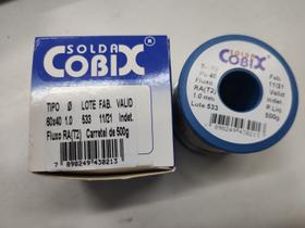 Estanho Solda 60x40 1mm C/ Fluxo Ra (t2) Rolo 500g - COBIX