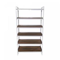 Estante 185x36 Branco/Nogal Estante 185x36 Branco/Nogal