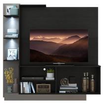 Estante 2 Leds Painel 55'' e 2 Portas Dallas lacca Fumê