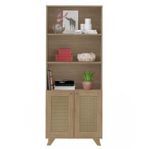 Estante 2 Portas 3 Nichos 172x70 4709 Carvalho Arly - MILANI MOVELARIA