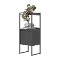 Estante 2 Prateleiras Azias Preto Onix Estante 2 Prateleiras Azias Preto Onix