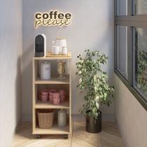 Estante 3 Nichos com Rodizio Moma Linha Minimal