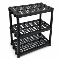 Estante 3 Prateleiras Modular Plastico Reforçado 10kg Estante 3 Prateleiras Modular Plastico Reforçado 10kg