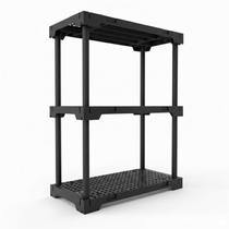 Estante 3 Prateleiras Plástica Poly Grifit Multi-Uso Preto 87x70x35