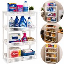 Estante 4 andares multiuso organizador auxiliar cesto fruteira chao lavanderia banheiro brinquedos Estante 4 andares multiuso organizador auxiliar cesto fruteira chao lavanderia banheiro brinquedos