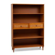 Estante 4 prateleiras 2 gavetas em Madeira Rustic Artemobili