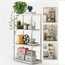 Estante 4 Prateleiras Multiuso Desmontável Organizador Quarto, Cozinha, Banheiro e Escritório