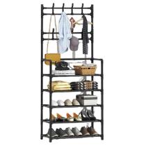 Estante 5 prateleiras arara guarda roupa organizador sapateira cabideiro gancho rack bolsa brinquedos sapatos Estante 5 prateleiras arara guarda roupa organizador sapateira cabideiro gancho rack bolsa brinquedos sapatos