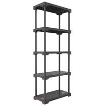 Estante 5 Prateleiras Plástica Poly Grifit Multi-Uso Cinza Mushroom 167x70x35