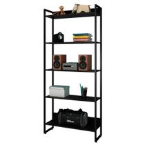 Estante 5 Prateleiras Studio Industrial Preto Mpozenato
