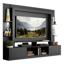 Estante 65" Com Leds Berlim Multimóveis V3392 Preta Preto