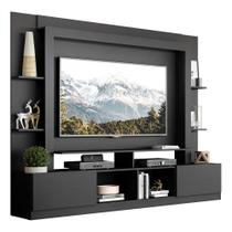 Estante 65" E 2 Portas Oslo Multimóveis V3395 Preta Preto