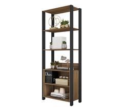 Estante Aberta Para Livros Sky Estilo Industrial Decorativo Multiuso Premium Organizadora - N&E Loja