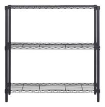 Estante Aco 3 Prateleiras Preta 90x90x35cm Ate 150kg Prateado Estante Aco 3 Prateleiras Preta 90x90x35cm Ate 150kg Prateado
