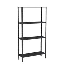Estante Aço 4 Prateleiras Livros Cozinha Quarto Eaf006 Preta Estante Aço 4 Prateleiras Livros Cozinha Quarto Eaf006 Preta