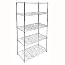 Estante Aço 5 Prateleiras Cromada Aramada 1,70cm Desmontável