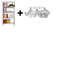 Estante Aço 5 Prateleiras Cromada Aramada + Escorredor - 5P6035180 / ESC12 Estante Aço 5 Prateleiras Cromada Aramada + Escorredor - 5P6035180 / ESC12