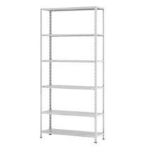 Estante Aço 6 Prateleiras Livros Cozinha Quarto Ea102 Cinza