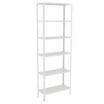 Estante Aço 6 Prateleiras Livros Cozinha Quarto EAF013 Branco