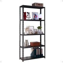 Estante Aço 90 cm Armário Expositor 5 Bandejas Altura Ajustável Organizador Resistente Multiuso Versátil Escritório Sala Quarto Lavanderia -RPM