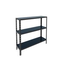 Estante Aço Baixa p 75kg PRETA 3 Bandejas 90cm x 30cm x 90cm