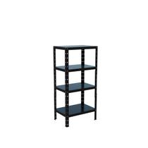 Estante Aço Pequena p 60kg PRETA 4 Bandejas Tripartida 95cm x 30cm x 45cm Estante Aço Pequena p 60kg PRETA 4 Bandejas Tripartida 95cm x 30cm x 45cm