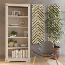 Estante Alta 182x81cm Smile Creme/Carvalho Estante Alta 182x81cm Smile Creme/Carvalho