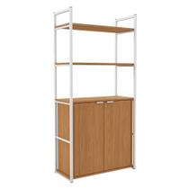 Estante Alta 2 Portas 151x33 Cm Li041 Canela Branco Kpb Canela Branco Estante Alta 2 Portas 151x33 Cm Li041 Canela Branco Kpb Canela Branco
