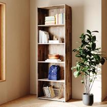 Estante Alta Bia com 5 Prateleiras Babus - Madeira Rústica Estante Alta Bia com 5 Prateleiras Babus - Madeira Rústica