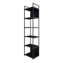 Estante Alta C/06 Prateleiras 185x45x33cm C/fundo Yon Preto Tx/ Preto Tx/ Estante Alta C/06 Prateleiras 185x45x33cm C/fundo Yon Preto Tx/ Preto Tx/