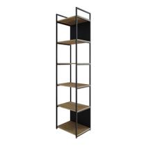 Estante Alta C/06 Prateleiras 185x45x33cm C/fundo Yon Vermont Oak/ Vermont Oak/ Estante Alta C/06 Prateleiras 185x45x33cm C/fundo Yon Vermont Oak/ Vermont Oak/