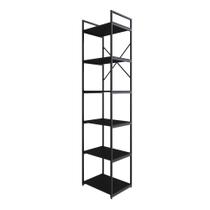 Estante Alta C/06 Prateleiras 185x45x33cm Yon Preto Tx/ Preto Tx/ Estante Alta C/06 Prateleiras 185x45x33cm Yon Preto Tx/ Preto Tx/