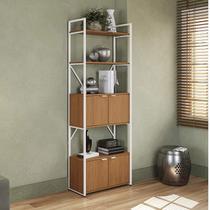 Estante Alta Estilo Industrial 72cm 04 portas e 02 prateleiras LI018 Kappesberg Industrial