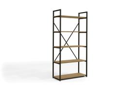 Estante Alta Estilo Industrial Com 05 Prateleiras Freijo Kap Estante Alta Estilo Industrial Com 05 Prateleiras Freijo Kap