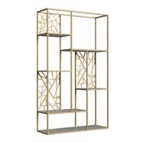 Estante Alta Linha Destaques Arenas/Dourado MX1057 Maxicasa