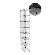 Estante Alta Livreiro 7 Nichos Prateleira de Aço 2,15m com 40cm Profundidade Preto Estante Alta Livreiro 7 Nichos Prateleira de Aço 2,15m com 40cm Profundidade Preto