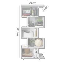Estante Alta Para Livros 5 Nichos Cor Branco Cl007 Arte Cas Estante Alta Para Livros 5 Nichos Cor Branco Cl007 Arte Cas
