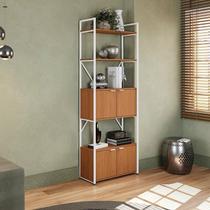 Estante Alta para Livros com 4 Portas Industrial
