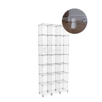 Estante Alta Prateleira Expositor Aramado 21 Nichos 2,15m Branco para Roupas Livros Estante Alta Prateleira Expositor Aramado 21 Nichos 2,15m Branco para Roupas Livros