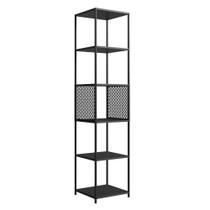 Estante Alta Telado Industrial PlacaEPonto P1023 5 Prateleiras 180cm MDP Preto Estante Alta Telado Industrial PlacaEPonto P1023 5 Prateleiras 180cm MDP Preto